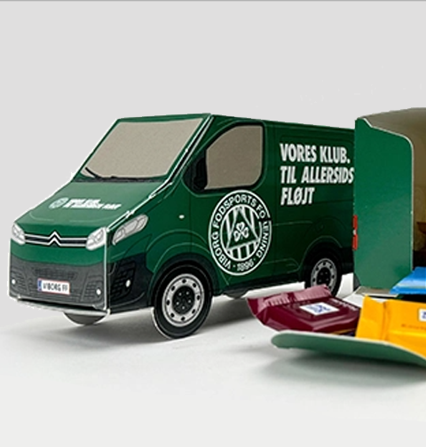 Skåpbil med choklad