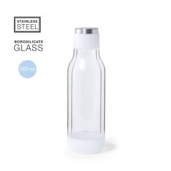 Dubbelväggad transparent termosflaska med skruvlock, 500 ml