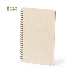 Liten anteckningsbok av vetehalm med spiralrygg