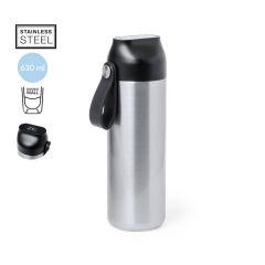 Termoflaska med temperaturmätare och bärrem 630 ml