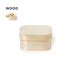 Liten kvadratisk träask med lock - möjlighet till eget tryck