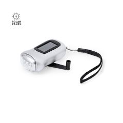 Handvevad ficklampa med solcell