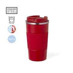 Termosmugg med silikongrepp och lockdispenser 400 ml