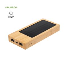 Bambu powerbank med soluppladdning 4000 mAh
