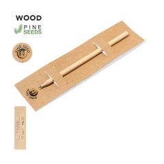 Blyertspenna med tallfrö i kapsel