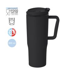 Tumbler termomugg av återvunnen plast med ergonomiskt handtag 800 ml