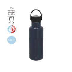 Återvunnen ståltermosflaska med räfflad design 500 ml