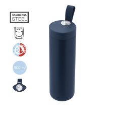Termoflaska med termometer och silikonrem 500 ml