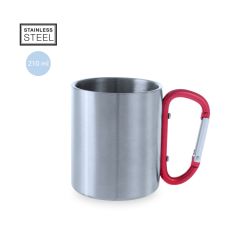 Outdoor mugg i rostfritt stål med karbinhank 210 ml