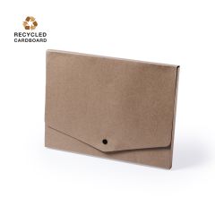 Återvunnet kraftpapper dokumentmapp med knapplåsning