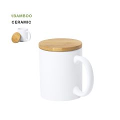 Keramisk mugg med bambulock 370 ml