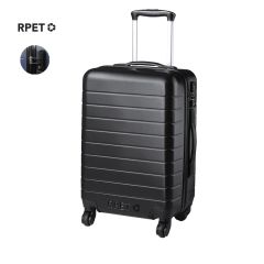 Resväska av återvunnet material med kombinationslås