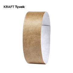 Kraftiga Tyvek-armband med eller utan tryck, naturlig färg