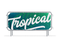 banne rmed tryk til barriere og publikums hegn